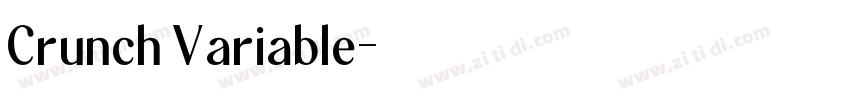 Crunch Variable字体转换
